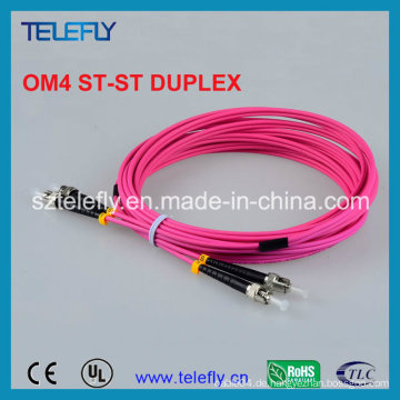 St Om4 Duplex Fiber Optic Jumper, Jumper Kabel